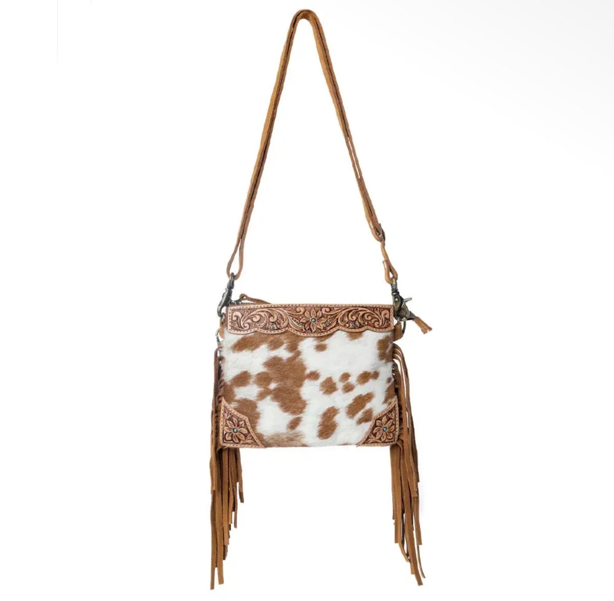 Myra bag brown hide crossbody