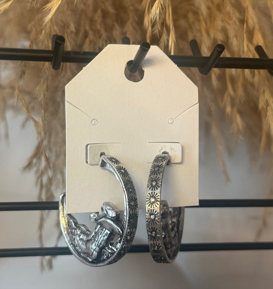 Hang in there Cowboy Earrings