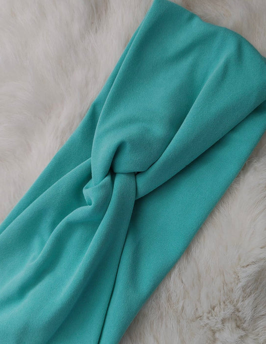 Aqua Teal Buttery Headband