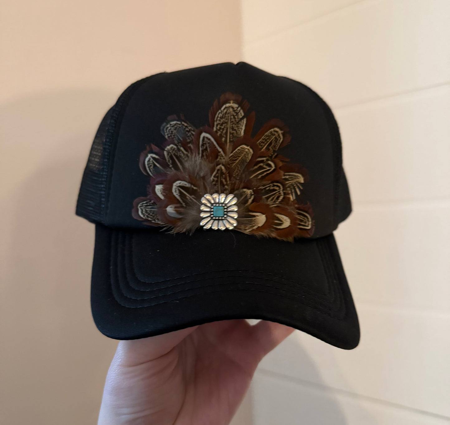 Feather Me Cowboy Trucker Hat