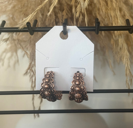 Punchy Bronzed hoops