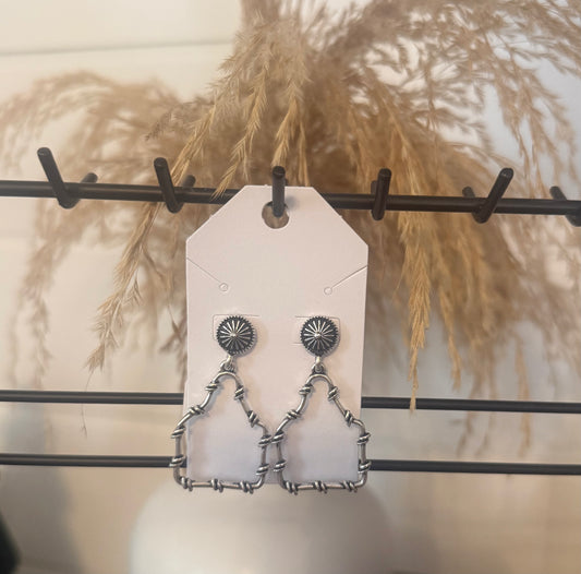 Cow tag earrings